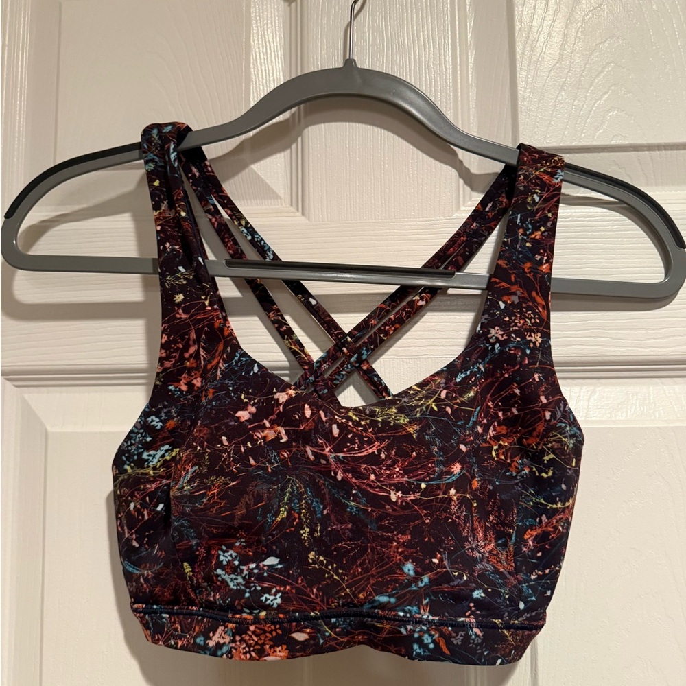 Lululemon Floral Crisscross Sports Bra